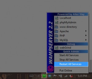 Restart services