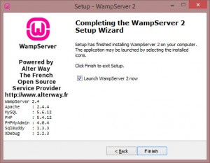 WAMPServer Installation Success